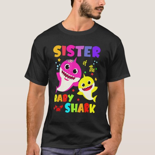 Zuster Shark Family Moeder Zuster Zuster T-shirt (Voorkant)