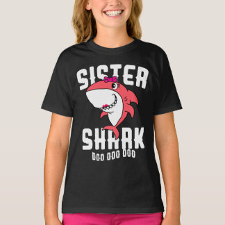 Zuster Shark Girls Birthday Halloween Kerstmis T-shirt