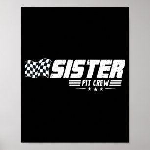 Zuster T Crew Race Auto Verjaardag Familie Racen Poster