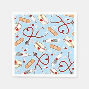 Zuster Theme Napkins Blue Servet