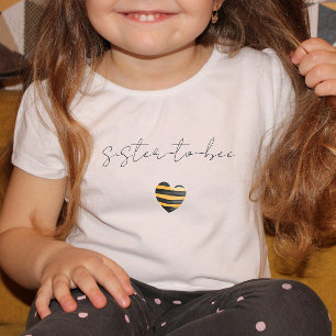 Zuster-to-bee gele zwarte heart T-shirt