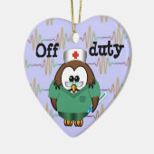 zuster uil keramisch ornament (Links)