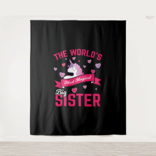 Zuster Unicorn Gift Big Sister Magical Unicorn Wandkleed