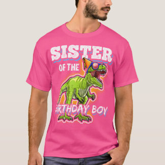 Zuster van de Birthday Boy Matching Family Dinosau T-shirt