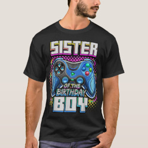 Zuster van de Birthday Boy Matching Family Video G T-shirt