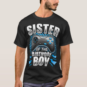 Zuster van de Birthday Boy Matching Video Game Bir T-shirt