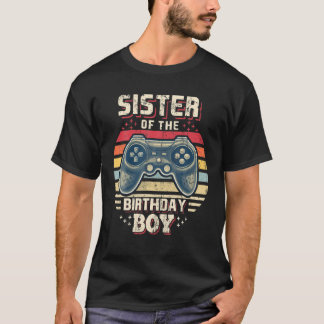 Zuster van de Birthday Boy Matching Video Game Bir T-shirt