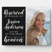 Zuster van de Bride Gereserveerde Heaven Foto Fotoplaat (Voorkant)