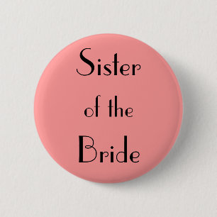 Zuster van de Bride Ronde Button 5,7 Cm