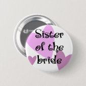 Zuster van de Bride Ronde Button 5,7 Cm (Voorkant /achterkant)