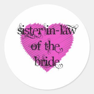 Zuster van de Bride Ronde Sticker