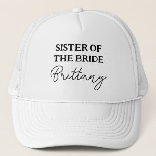 Zuster Van De Bruid Bachelorette Zwart En Wit Trucker Pet