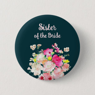 Zuster van de bruid knop ronde button 5,7 cm