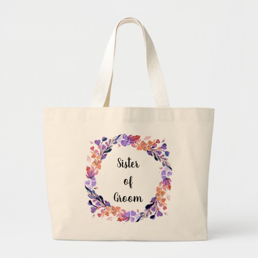 Zuster van de Bruidegom Bloemenkrans Grote Tote Bag (Voorkant)