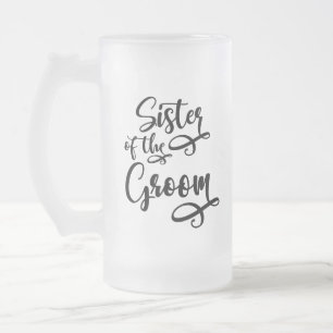 Zuster van de bruidegom matglas bierpul