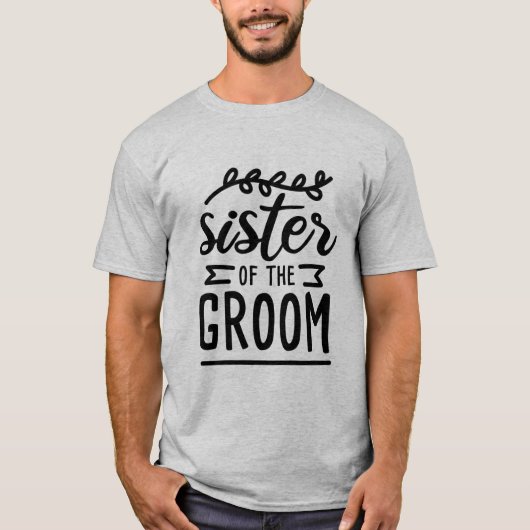 Zuster van de bruidegom t-shirt (Voorkant)