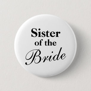 Zuster van de bruidknopen ronde button 5,7 cm