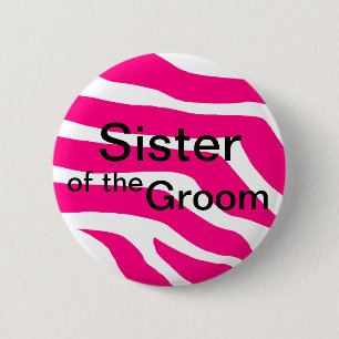 Zuster van de bruine ronde button 5,7 cm
