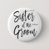 Zuster van de Groom | Steekproefwedstrijd Ronde Button 5,7 Cm (Voorkant)
