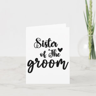 Zuster van de Groom Wedding Matching Bridal Party Kaart