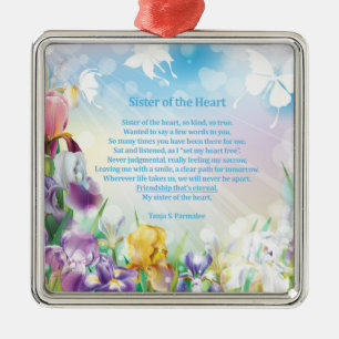 Zuster van de Heart Poetry Collector Metalen Ornament