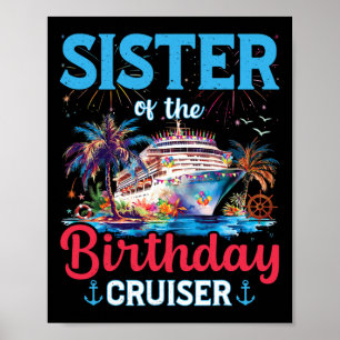 Zuster van de verjaardag Cruiser Funny Cruise Gebo Poster