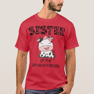 Zuster van de verjaardag van de Koe van meisjes Bo T-shirt