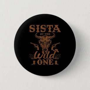 Zuster Van De Wilde Cowboy Western Rodeo Feest M Ronde Button 5,7 Cm