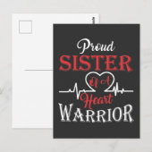 Zuster van een hartkrijger na hartoperatie briefkaart (Voorkant / Achterkant)