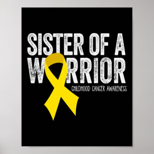 Zuster van een krijger Jeugd Kanker Awareness Ri Poster