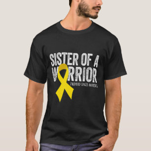 Zuster van een krijger Jeugd Kanker Awareness Ri T-shirt