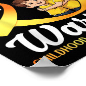 Zuster van een Strijder Kinderkanker Bewustzijn Br Poster (Hoek)