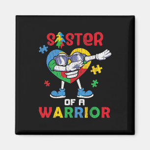 Zuster van een Warrior Autistic Kinder Autism Awar Magneet