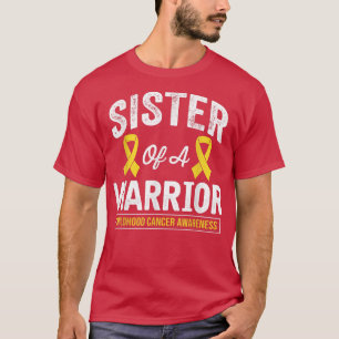 Zuster van een Warrior Gold Childhood Cancer Aware T-shirt
