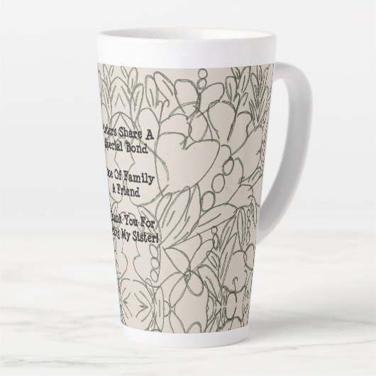 Zuster Zentiment Abstract Latte Mok (Rechterhoek)