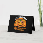 Zusterhaai Boo Boo Boo Grappige Halloween Cadeaus Kaart (Voorkant)