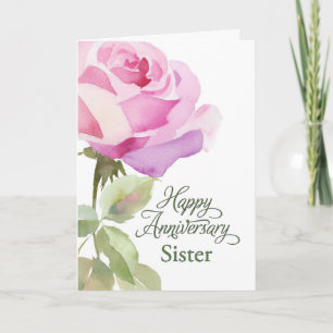 Zusterjubileum Katholieke Non Roze Roos Bloemstuk Kaart