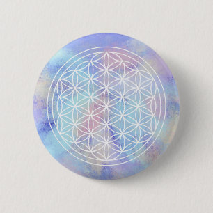 Zusterliefde – Heilige Geometrie Bloem des Levens Ronde Button 5,7 Cm