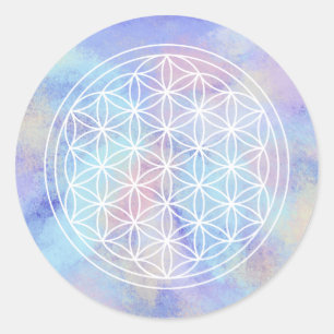 Zusterliefde – Heilige Geometrie Bloem des Levens Ronde Sticker