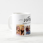 Zusters 3 Fotocollage Keepsake Gift Koffiemok (Voorkant links)