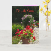 Zuster's alledaagse groetbloemen kaart (Gele Bloem)