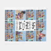 Zusters Beste Vrienden Custom Chic 10 Fotocollage Fleece Deken (Voorkant (Horizontaal))