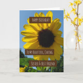 Zuster's Birthday Card,  zonnebloemen Kaart (Gele Bloem)