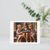 Zusters De Lezer Briefkaart (Staand voorkant)