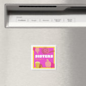Zusters die het Fridge Magnet scenen Magneet (Insitu (Vaatwasser))