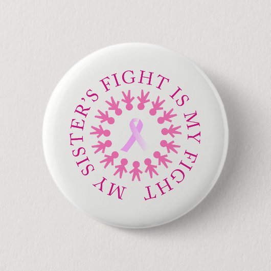 Zuster's Fight Breast Cancer Awareness Button (Voorkant)