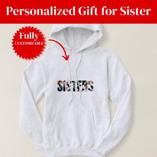 Zusters Foto Collage Pullover Hoodie