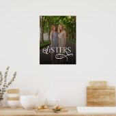 Zusters Foto Persoonlijk Monogram Poster (Keuken)
