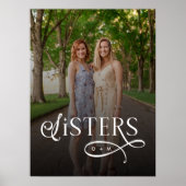 Zusters Foto Persoonlijk Monogram Poster (Voorkant)