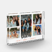 Zusters Fotocollage met 5 foto's & aangepaste teks (Links)